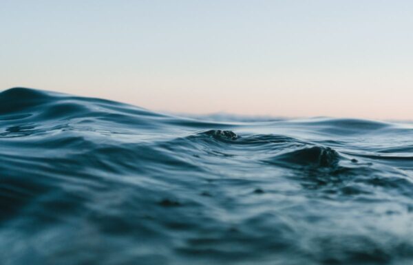 A close up shot of the blue waters of the Pacific ocean in the fading evening light 2